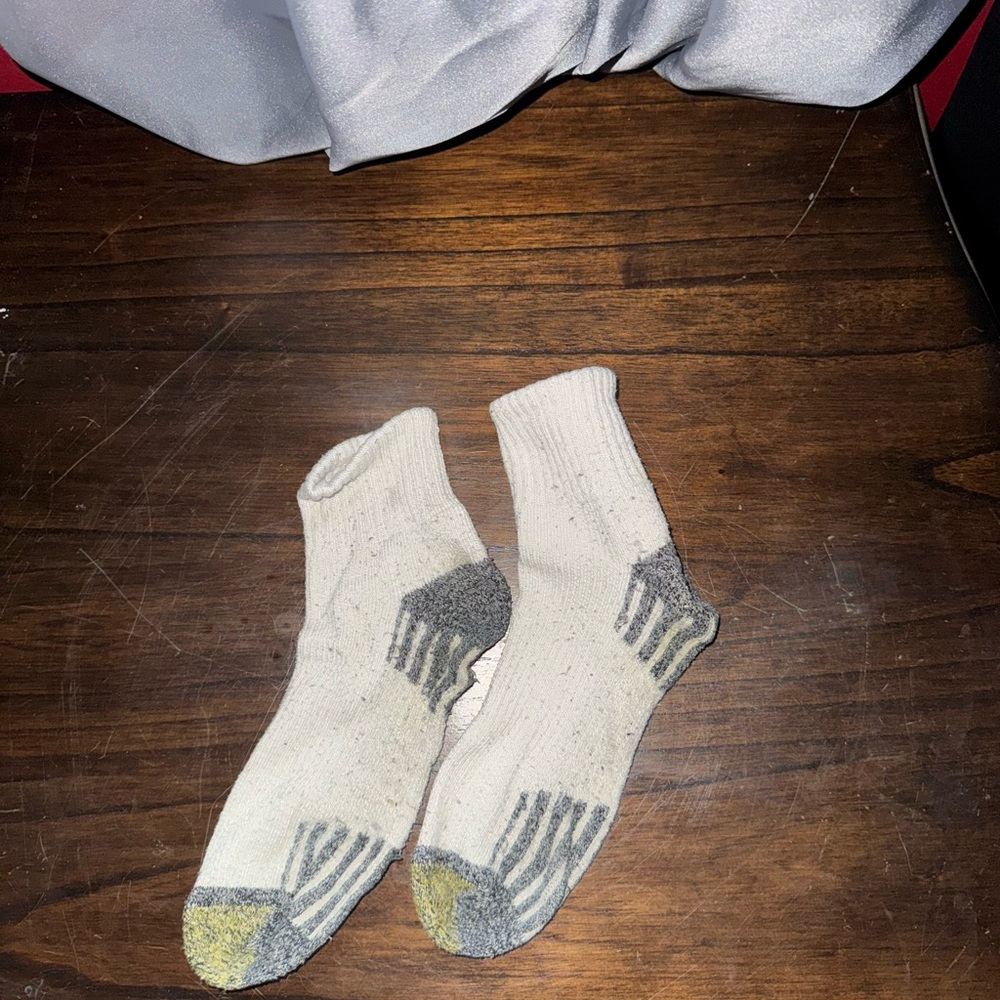 White green gray socks